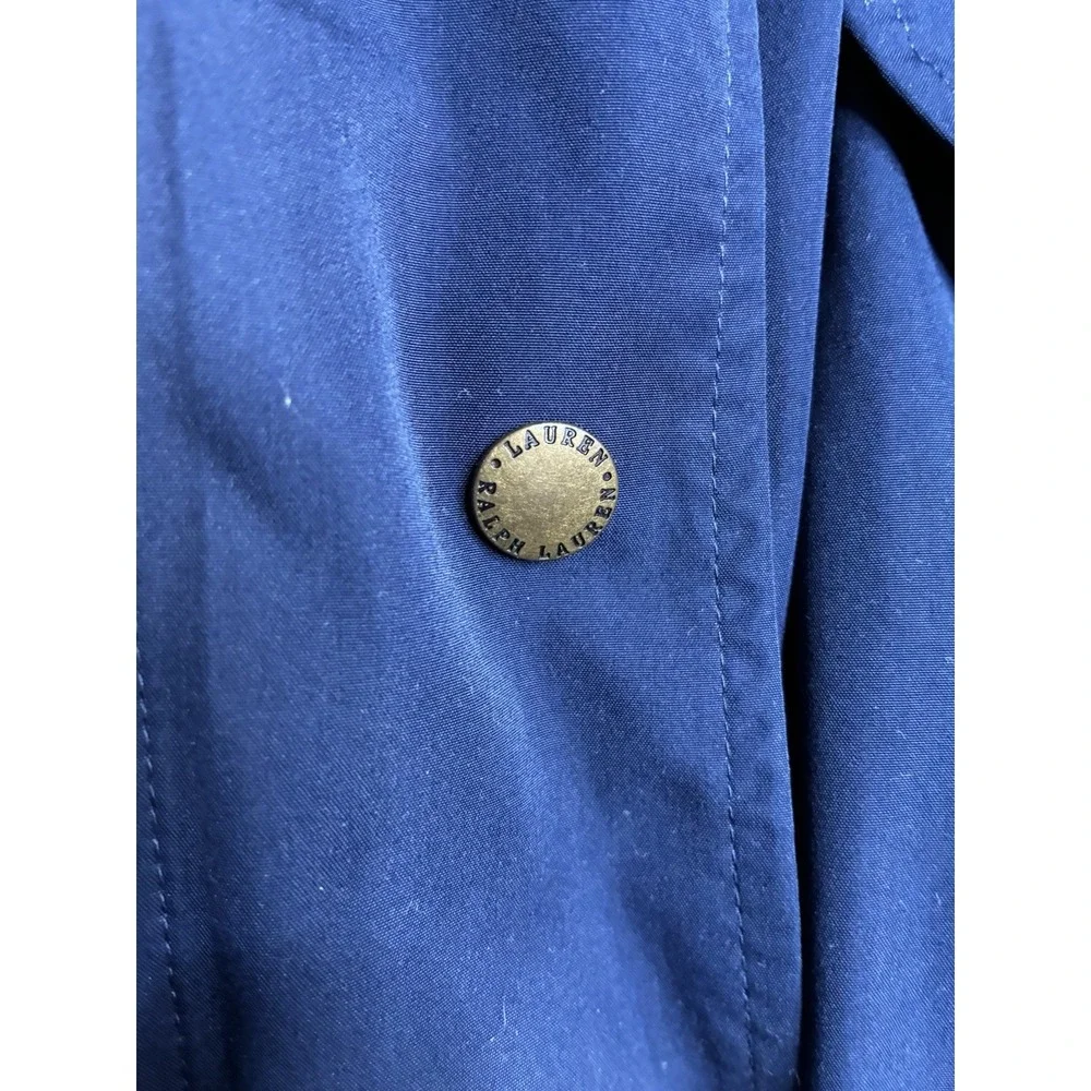 Ralph Lauren Jacket Women XL Blue LRL Zip Snap Trench Peacoat Windbreaker 0454 - Picture 16 of 16